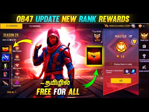 🔥 Claim All New Vera Level Rewards From OB47  Update 😍🥳| Freefire upcoming Big updates in Tamil