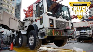 Concrete Boom Pump for Children | Truck Tunes for Kids | Twenty Trucks Channel