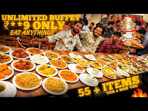 Unlimited Food Buffet With 55+ Items Only ₹**9 | Cheapest Unlimited Food In Bangalore | Street Food