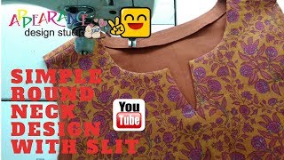 Simple Round Neck Design With Slit ❤️ Sewing Tips And Tricks Technical ✅ DIY Sewing Tricks