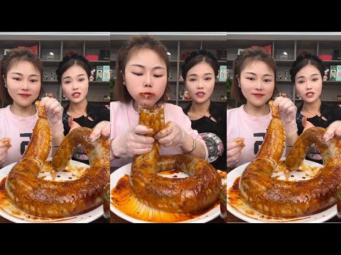 eating 5 pounds of large intestine,mukbang eating