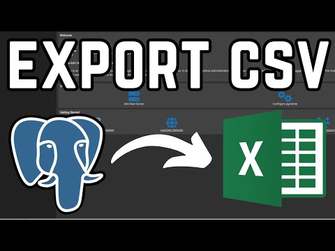 How to Export PostgreSQL Table data to CSV / Excel File