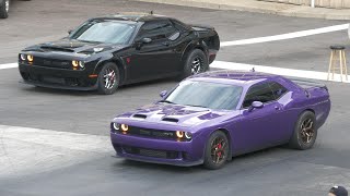 Dodge Demon vs Redeye Hellcat - drag racing of modern muscle cars