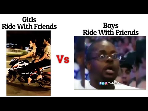 Girls Vs Boys Riding With Friends !! Memes #viralmemes #mems