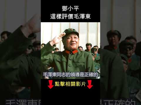 鄧小平這樣評價毛澤東   #shorts