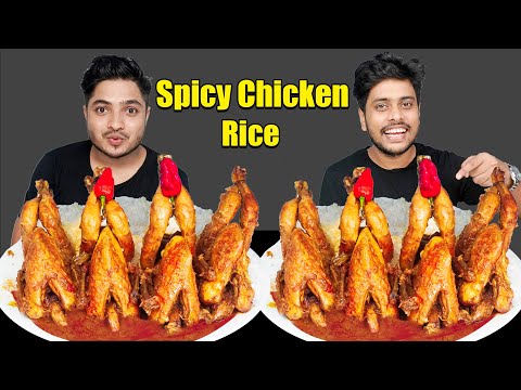 SPICY WHOLE CHICKEN CURRY WITH RICE EATING CHALLENGE