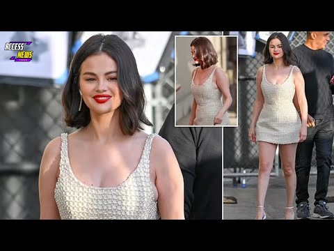 Selena Gomez Stuns in Chainmail Mini-Dress on Jimmy Kimmel Live! ✨👗🔥