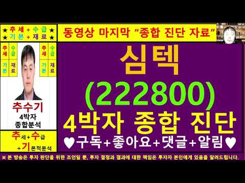 심텍(222800)종목진단및향후주가전망 추수기(추수)전문가