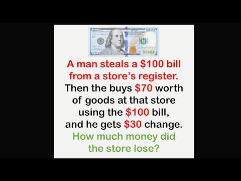 How smart are you? Man steals $100 riddle