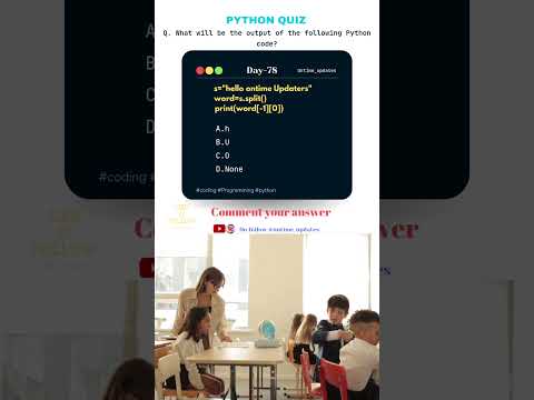 python quiz day-78 #ontimeupdates #pythonchallenge #phython #pythontricks
