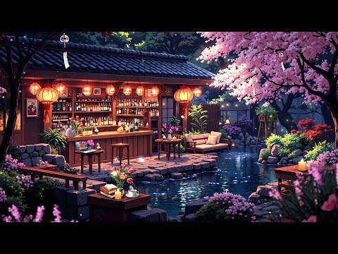 Gentle Spring Atmosphere in Cozy Coffee Ambience 🌺 Lo-fi Chillout playlist to study ~ Lofi Café