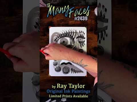 #2439 The Many Faces 2024 Collection: Ink Painting Process Timelapse with Ray Taylor