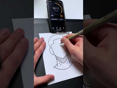 Drawing a Face, But I Only Have 30 Seconds... Art Challenge! (#shorts)