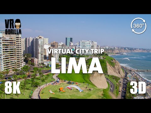 Lima, Peru Guided Tour in 360 VR(short) - Virtual City Trip - 8K 360 3D