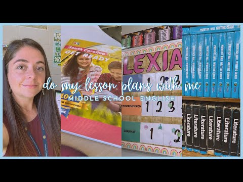 LESSON PLAN WITH ME | Middle School English Teacher Vlog