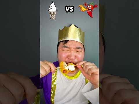 Spicy Sauce vs Yogurt sauce Emoji food Challenge | Cheese Powder Hotdog Mukbang Funny Video #shorts