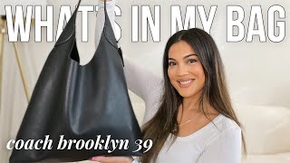 what's in my everyday bag! purse essentials + Coach Brooklyn 39 bag review