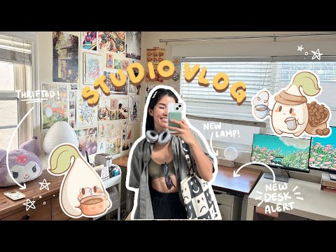 STUDIO VLOG | A long awaited studio ✨glow up✨ with Branch & LOTS of drawing (and chatting ofc)