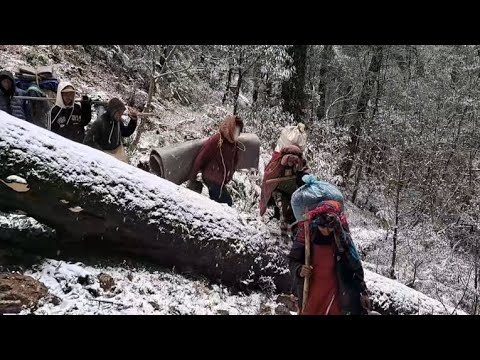 Snowfall's in west Nepal | Himalayan village life | Rural Nepal |