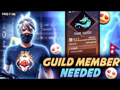 GUILD MEMBER NEEDED || KADDU GAMING @Abishek_Gaming @Avot.official