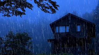 Fall Asleep Immediately with Heavy Rain & Robust Thunder Sounds on Tin Roof at Night - White Noise