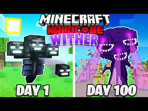 I Survived 100 DAYS as a WITHER in HARDCORE Minecraft!