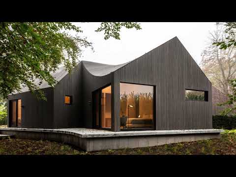 Harmonious Architecture & Nature: Contemporary House Design - Central Triangular Courtyard Sanctuary