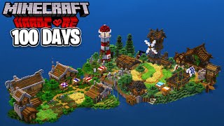 I Survived 100 Days on a DESERTED ISLAND in Minecraft Hardcore