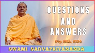 Ask Swami with Swami Sarvapriyananda | September 29th, 2024