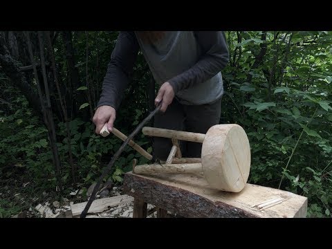 Making a Wood Stool with Hand Tools