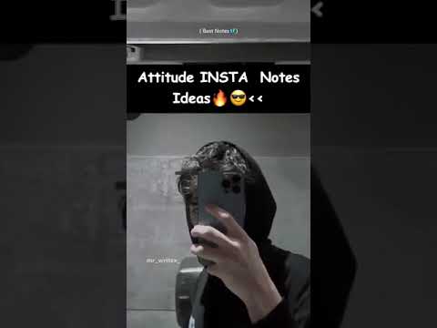 ATTITUDE Insta NOTES IDEAS 💡#instagram #positivevibes #attitude #ideas