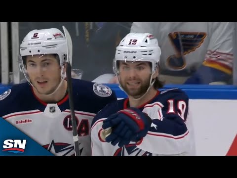 Blue Jackets' Kirill Marchenko Sets Up Adam Fantilli With Cheeky Pass vs. Blues