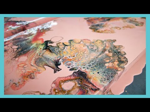 Must Watch! How To Paint a Stunning Rose Pink 2 Canvas Dutch Pour