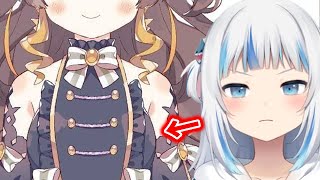 Gura is Jealous of Anya's massive BOING BOING for a loli【Gawr Gura / Anya Melfissa / Hololive】