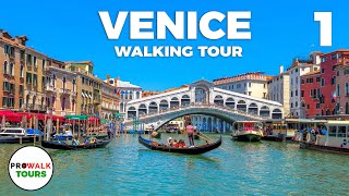 Venice, Italy Walking Tour PART 1 - 4K 60fps - with Captions