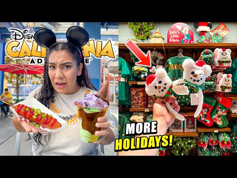 😱 Trying The SPOOKIEST Foods At DISNEY CALIFORNIA ADVENTURE PARK! | Holiday Merch, Updates + MORE!