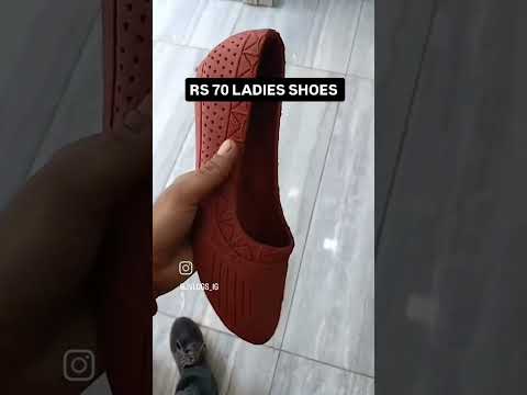 Rs 70 LADIES SHOES.. #inderlokmarket#chappalmarket #wholesalemarket #pvc #shorts WhatsApp 8700646475