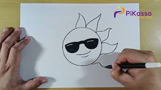 How to Draw a Sun Easy