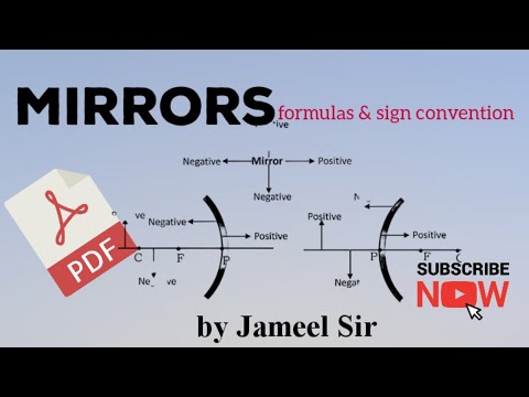 Mirrors| formulas and sign convention| Jameel sir| Say creators