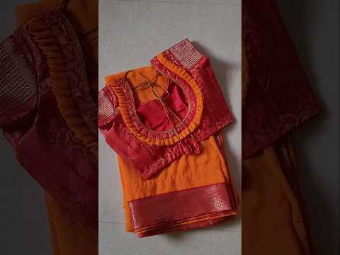 Beautiful frill blouse design with saree #shorts #shortvideo #rohinifashionshorts