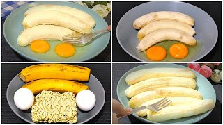 4 Easy breakfast recipe with leftover banana | Leftover banana breakfast | Breakfast recipe