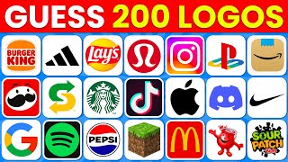 Guess the Logo in 2 Seconds | 200 Famous Logos | Logo Quiz 2024