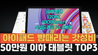 50만원 가성비 태블릿 추천 top3 샤오미 레드미패드 프로 삼성 갤럭시 탭 S9 FE 애플 아이패드 10세대