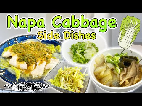 4 easy side dishes with Napa Cabbage 〜白菜副菜四種〜 | easy Japanese home cooking recipe