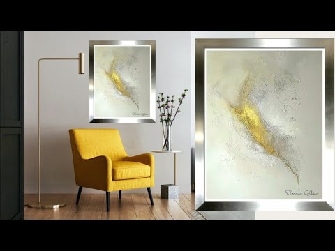 ELEGANT Textured Wall Art on Canvas / Abstract Acrylic Painting / DIY Textured Abstract Art (384)