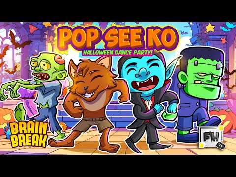 Pop See Ko! 🎃 Fun & Spooky Halloween Song | Freeze Dance for Kids