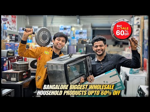 Bangalore's biggest Wholesale Household Appliances with Upto 60% Off on MRP at New Royal Enterprises