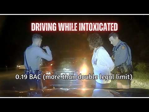 Female driver charged with drunk driving - 0.19 BAC, double the legal limit (Arkansas State Police)