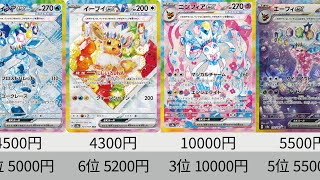 【ポケカ】イーブイズ人気すぎ！最新相場ランキング！テラスタルフェスex SR以上＆マスボミラー【Pokémon cards】Market price of Prismatic Evolution