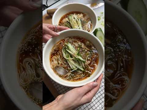 cold somen with ume and seaweed~ neba neba heaven on a hot summer day༄ Recipe on www.cabagges.world